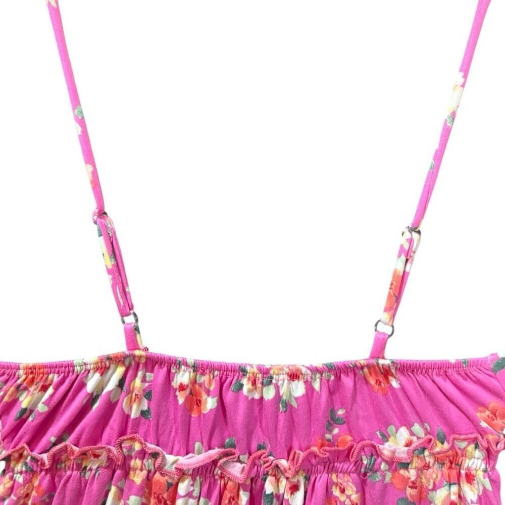 Pink Floral Ruffle Cami Dress w/ Pockets | Culture Code - Picture 13 of 13